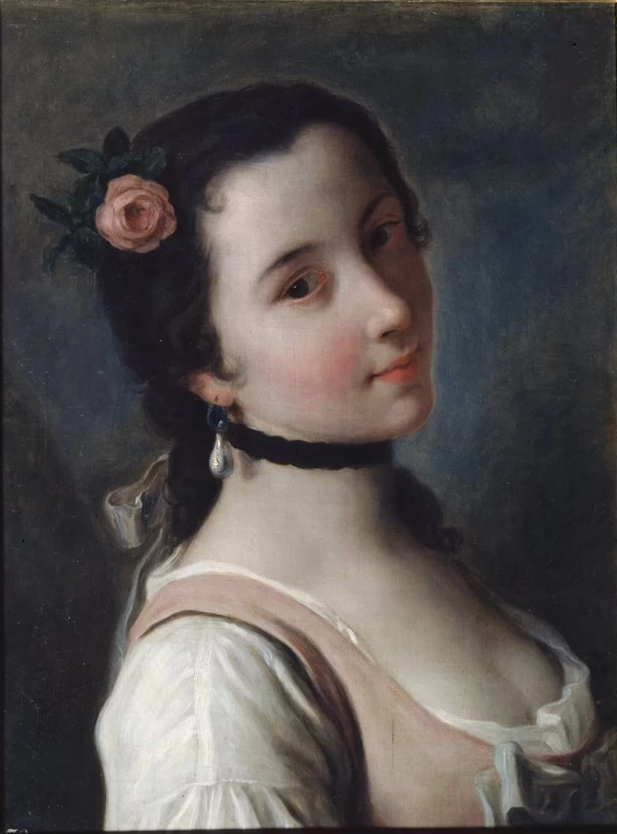 Ritratto di ragazza con rosa - State Open, air Museum, Oranienbaum